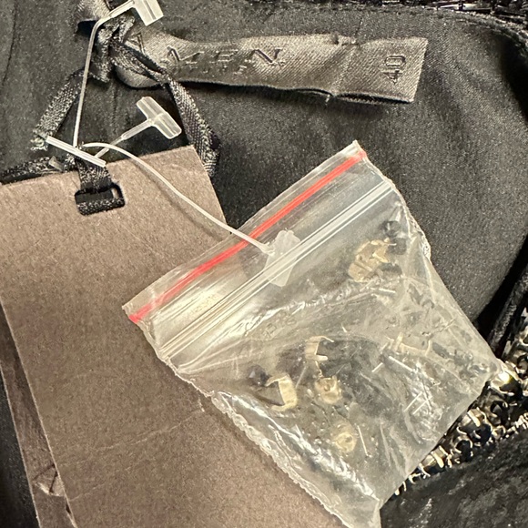 Amen Couture Black Beaded Jacquard Peplum Cocktail Top | Size 4 - Picture 10 of 10